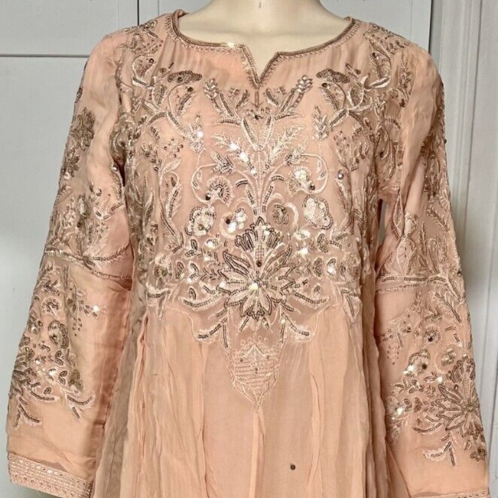 Three Piece wedding style party wear Georgette Fabric